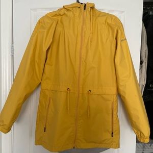 Columbia yellow rain jacket
